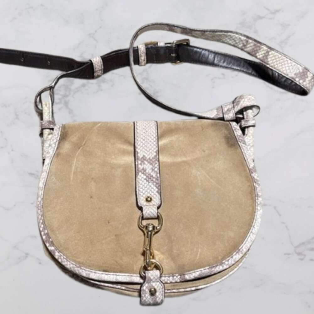 Michael Kors Snakeskin and Suede Satchel Bag ***REHAB***
